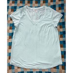 Athleta Women's T-Shirt Short Sleeve Round Neck Sheer Baby Blue‎ Size Medium